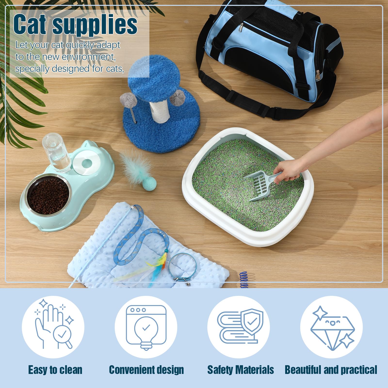 Eccliy jouets plume et balle stimulant exercice et curiosité du chaton