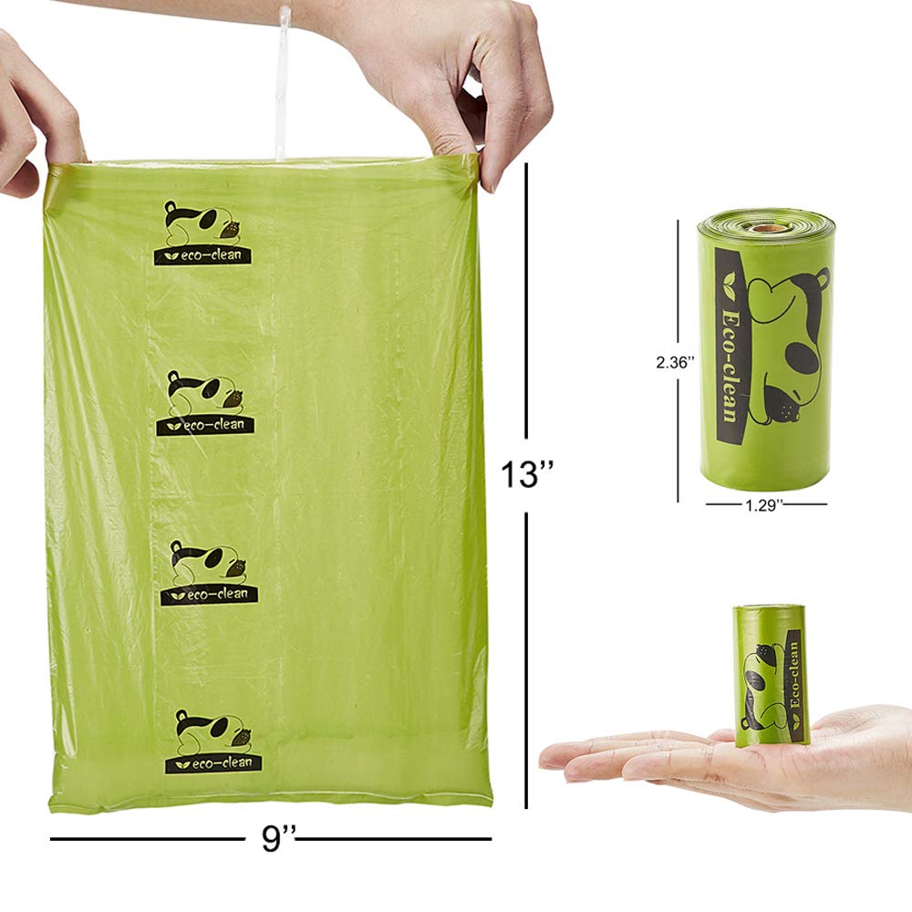 ECO-CLEAN sac déplié 13x9 pouces montrant espace et facilité d'usage