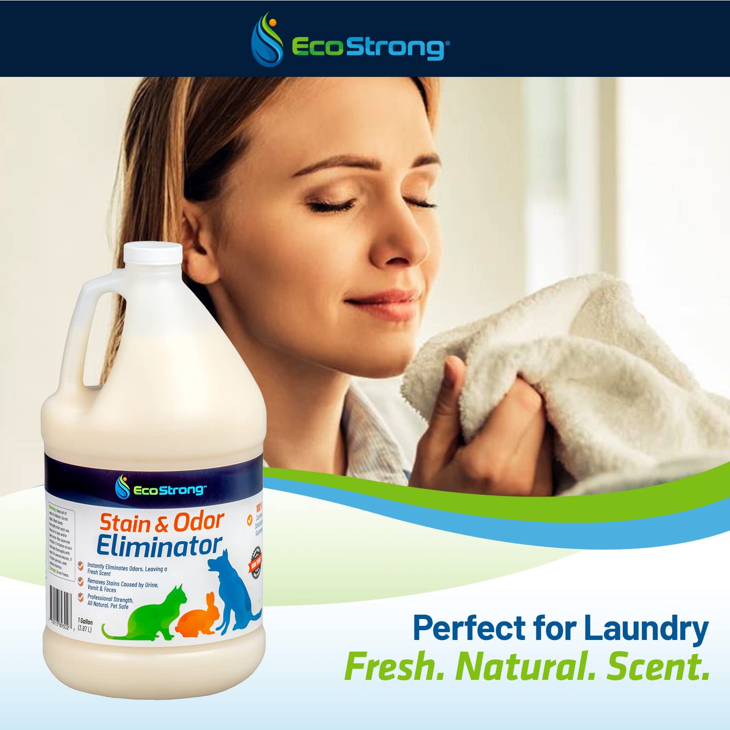 Eco Strong appliqué sur literie avant lavage pour enlever odeurs d'urine