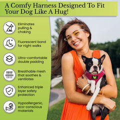 EcoBark harnais porté par un chiot profil montrant maintien adapté