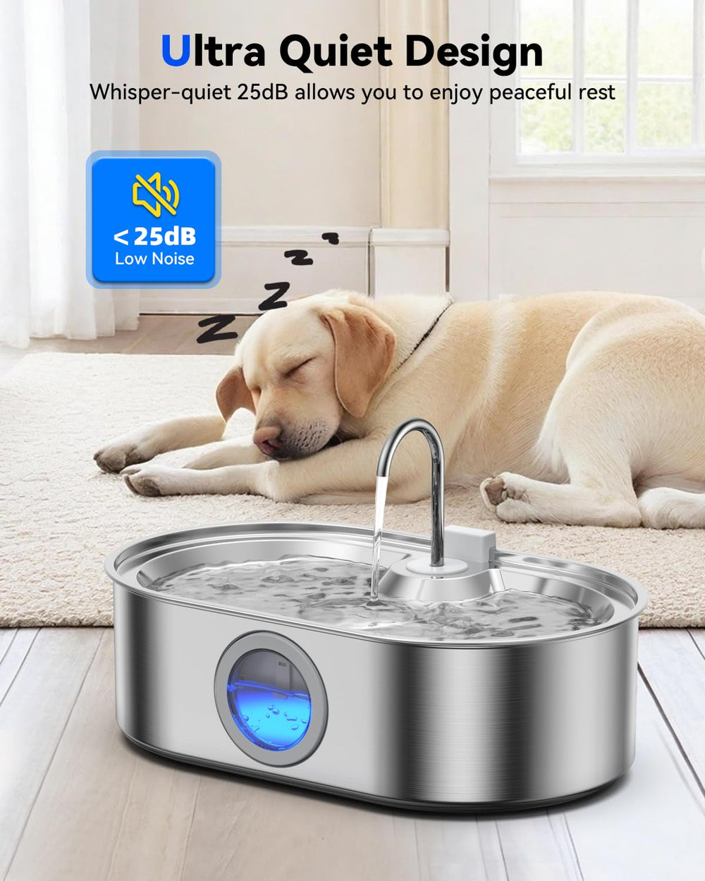 ECOCONUT pompe avec lumière indiquant protection anti-séchage