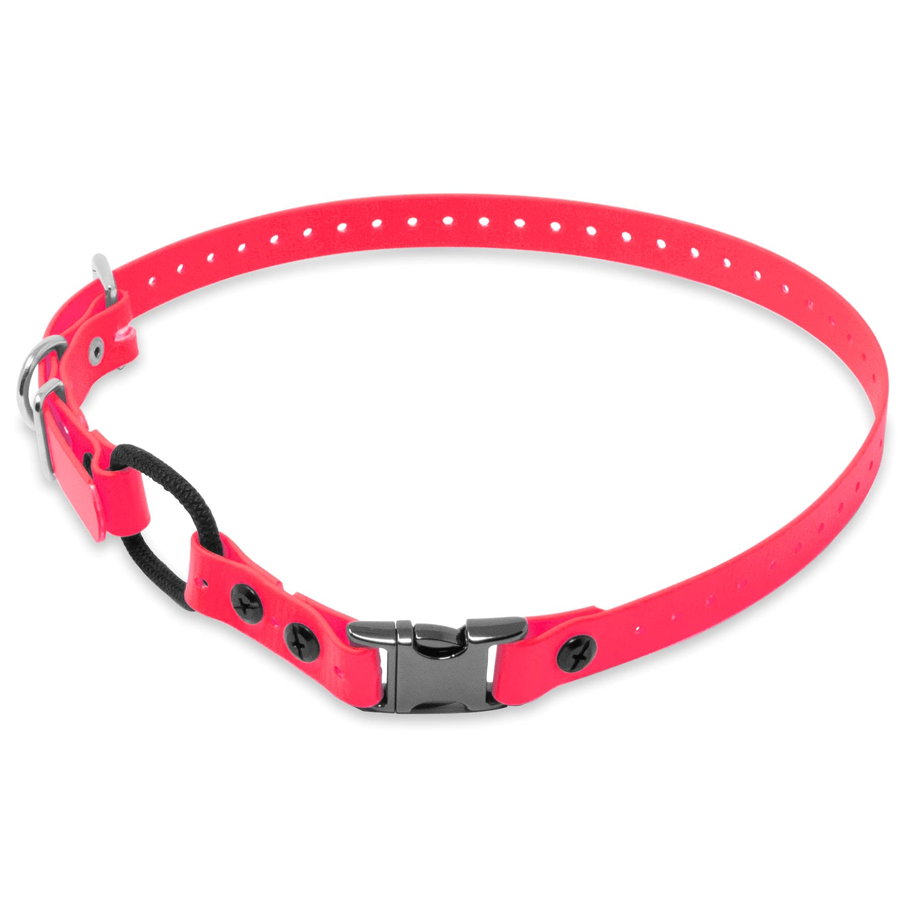 Educator collier face avant montrant fermeture rapide et couleur rose, durable