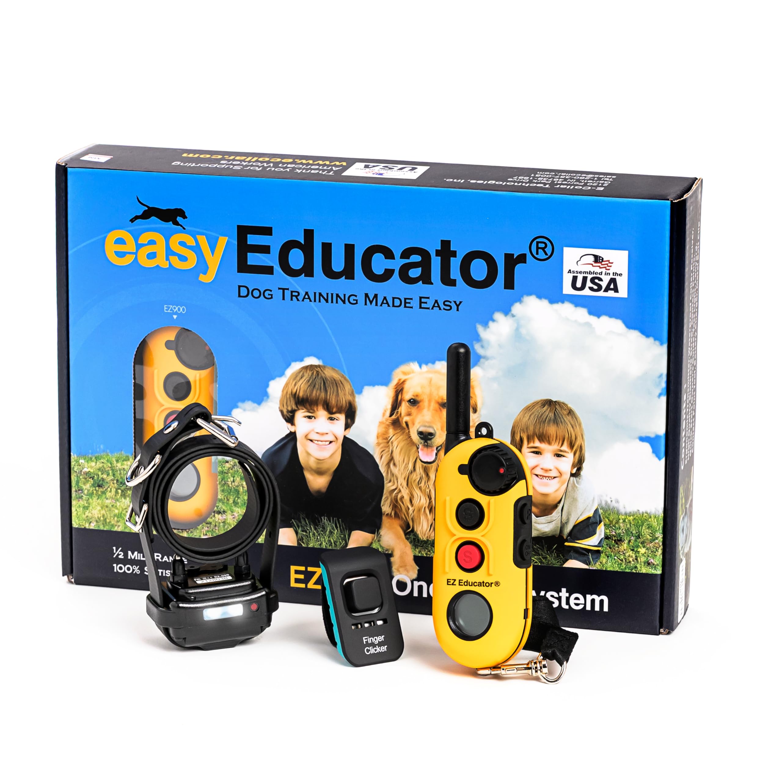 Educator face avant du boîtier jaune montrant design durable et visibilité