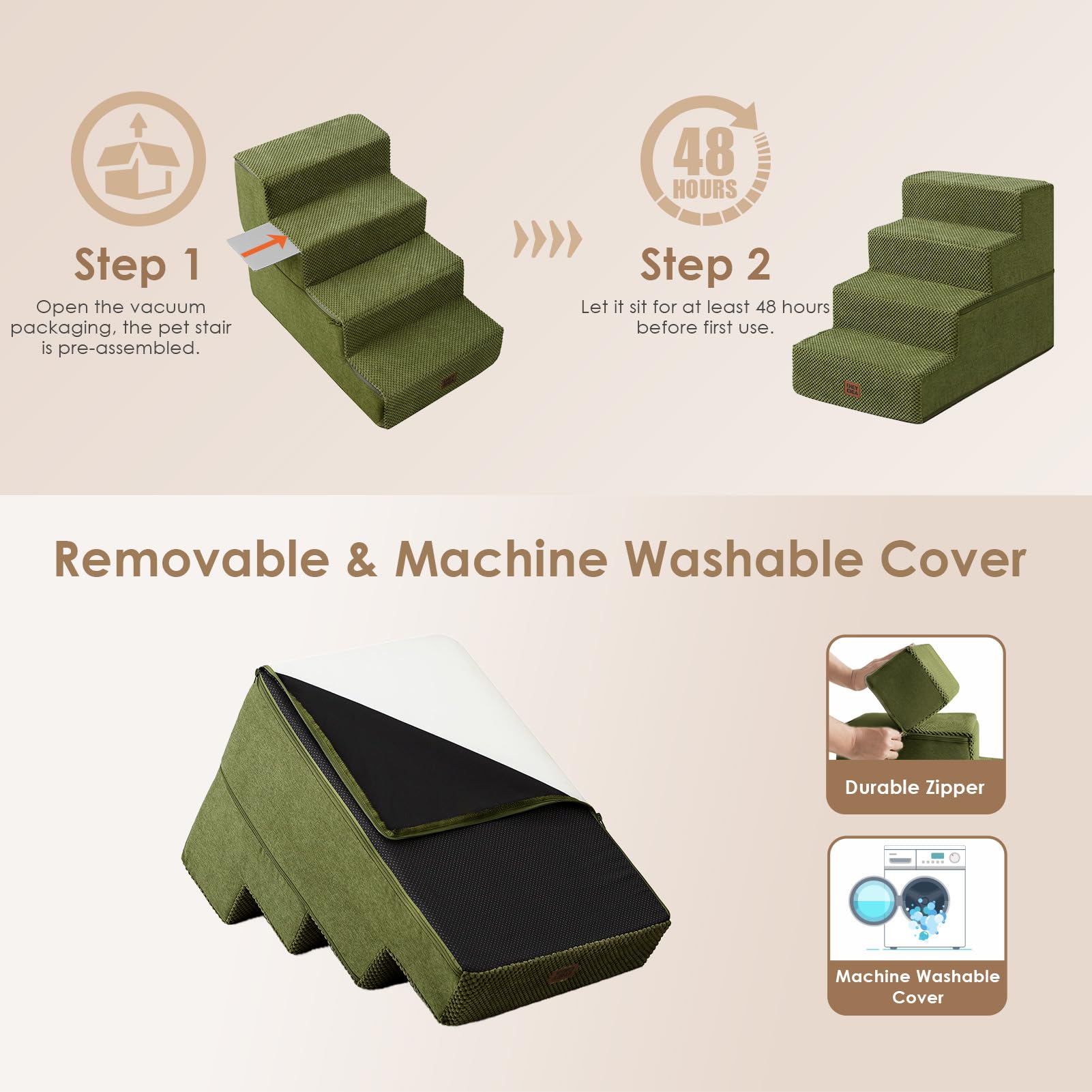 EHEYCIGA marches repliées en petit lit offrant couchage d'appoint