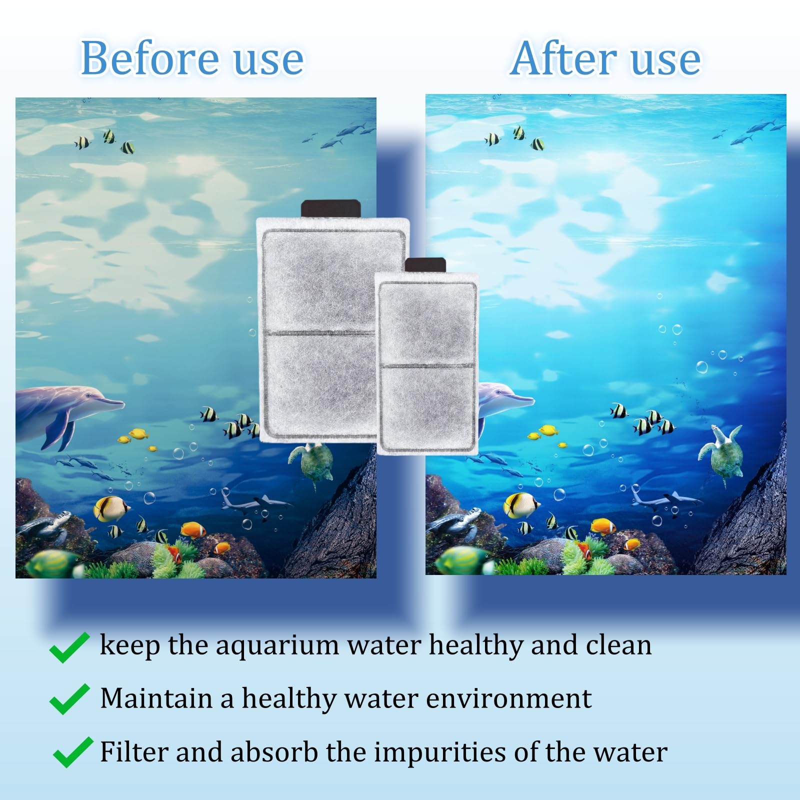 ELCCOTYA aquarium clair après usage prouvant eau limpide bénéfique