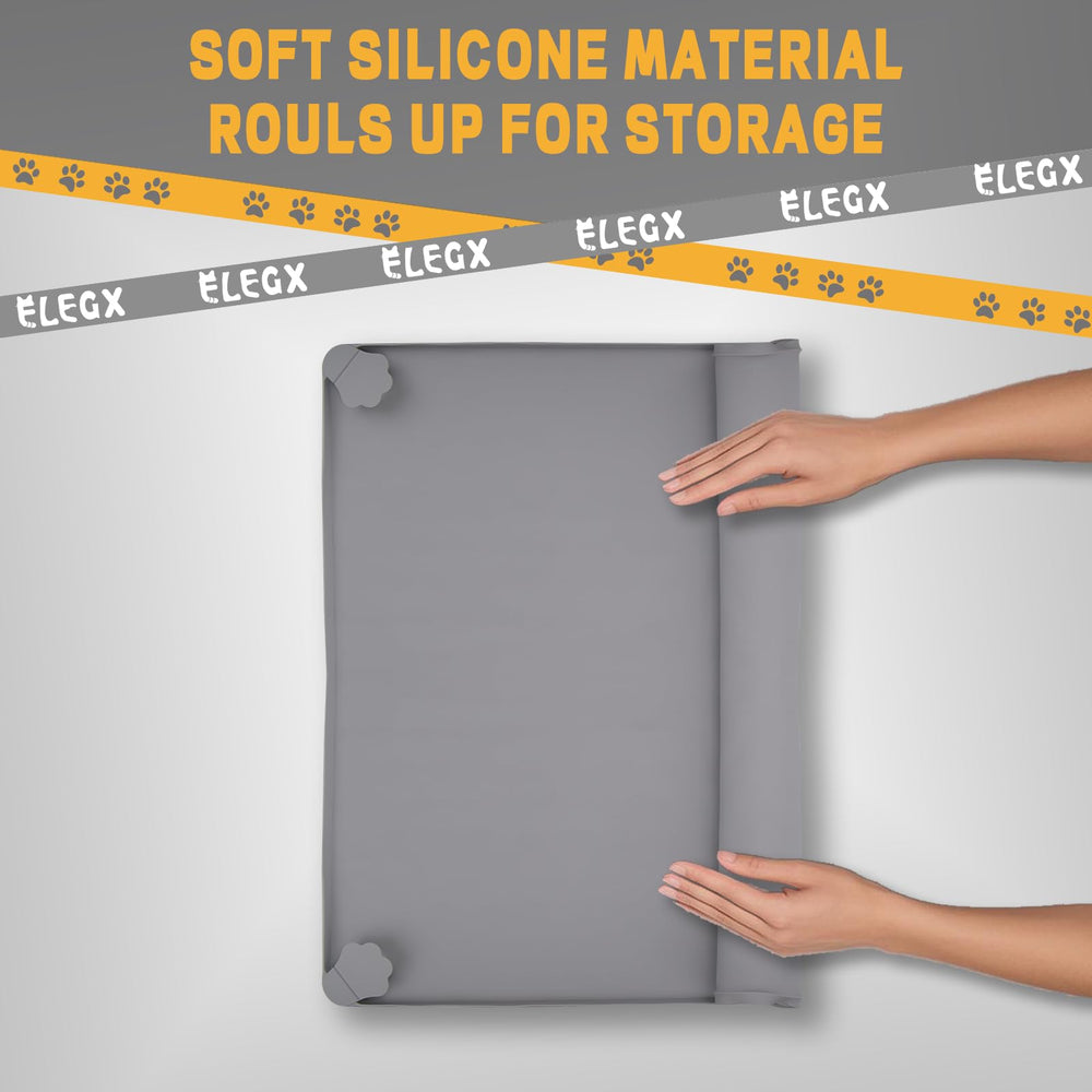 ELEGX comparaison de taille montrant l'échelle et l'ajustement sur sol domestique