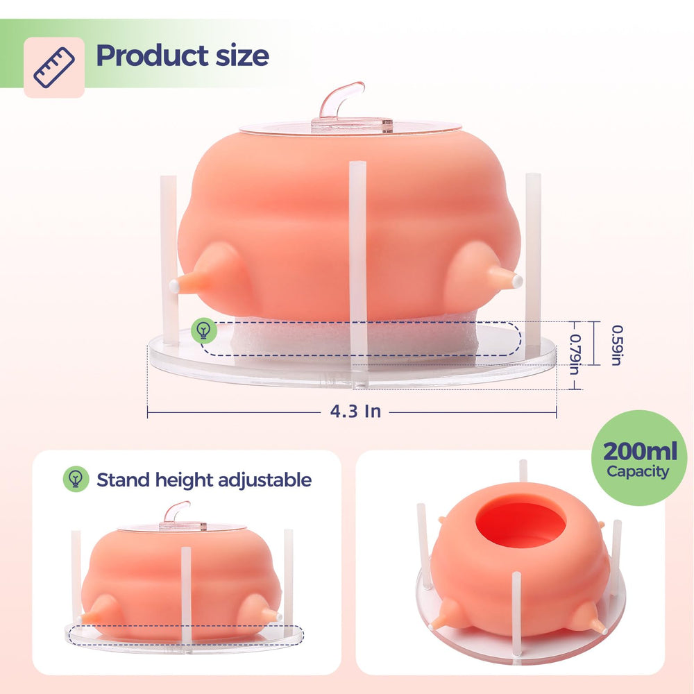 Elevonix gros plan sur tétine en silicone imitant le mamelon pour acceptation naturelle