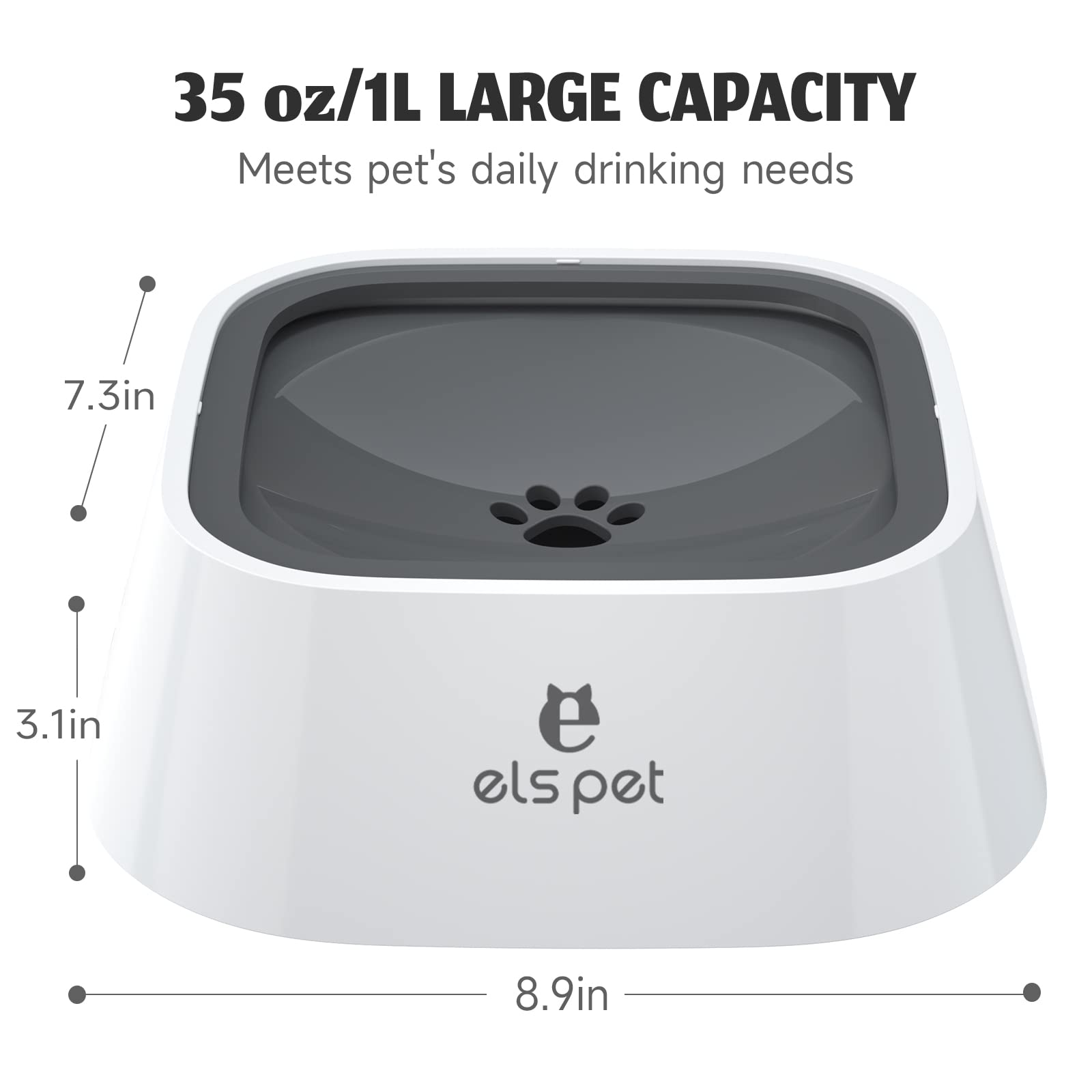 Comparaison de taille ELS PET à côté d'une main, compact et portable