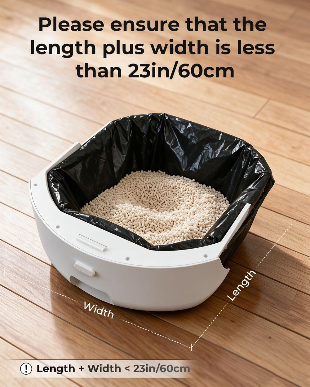 ELS PET rouleau déroulé montrant 23,6"×11,8" pour vérification de compatibilité
