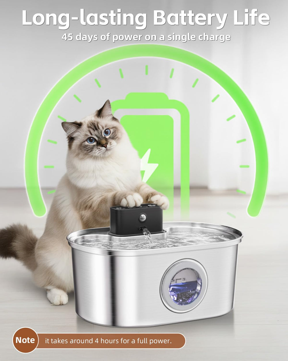 Emdoro batterie 4000mAh montrant autonomie longue durée et port de recharge