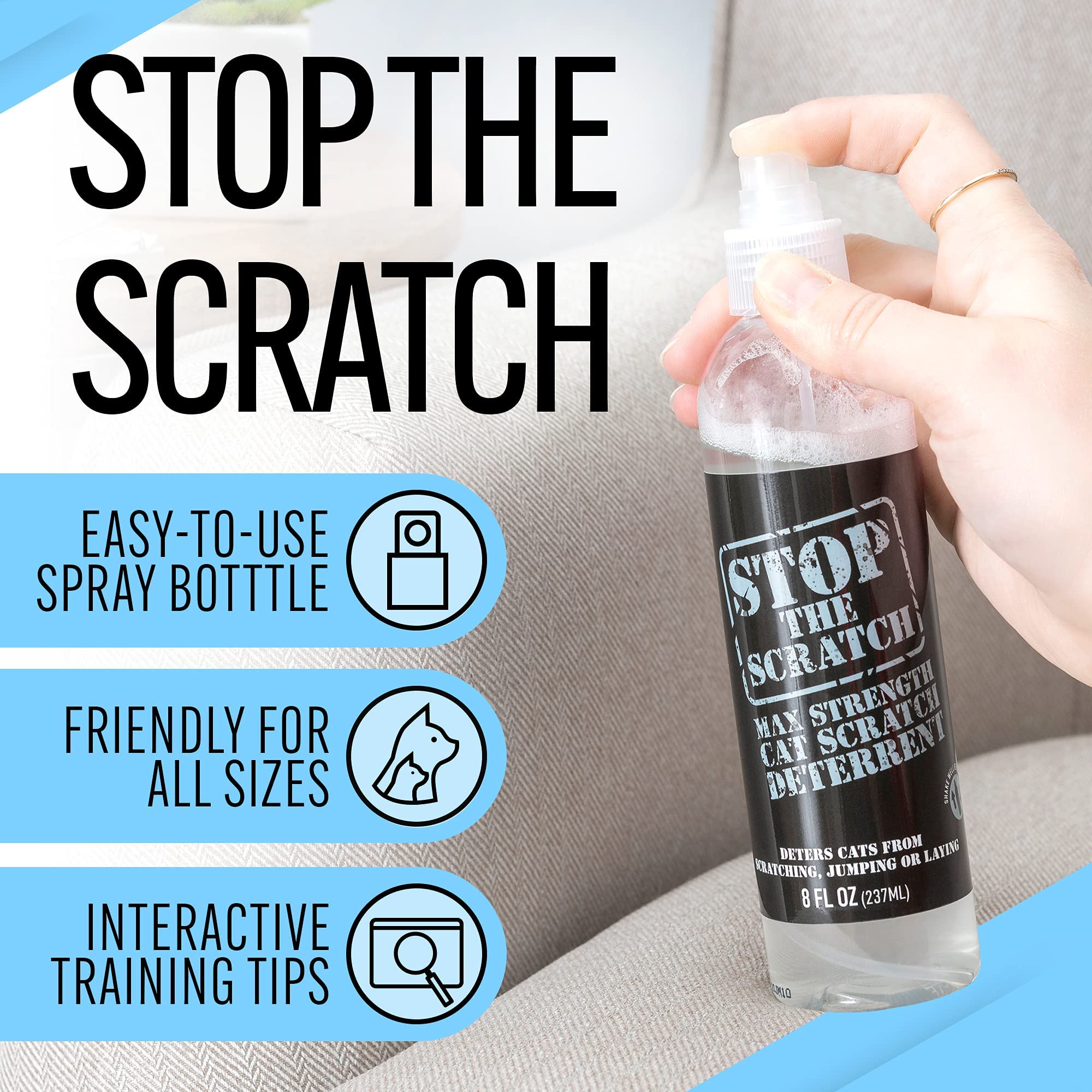 Emmy's Best gros plan texture du spray pour application précise