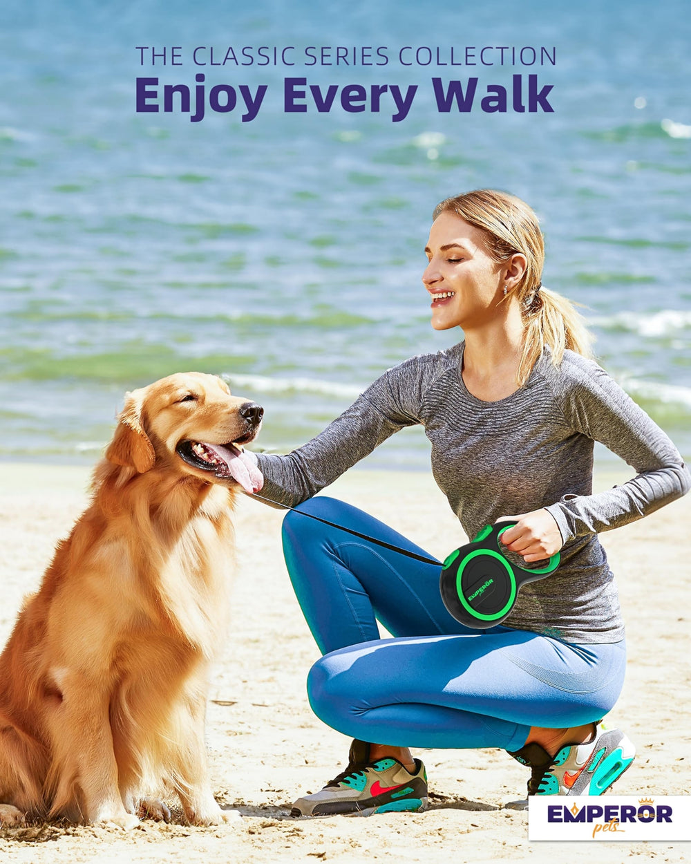 EMPEROR PETS laisse enroulée compacte pour rangement facile et gain de place