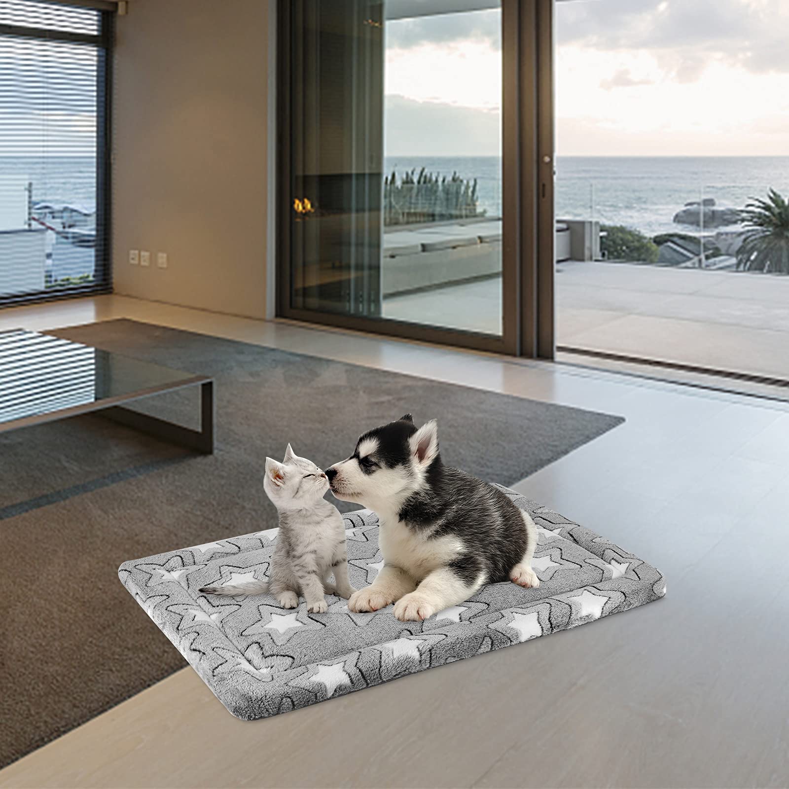 EMPSIGN tapis installé dans une cage offrant espace de repos sûr