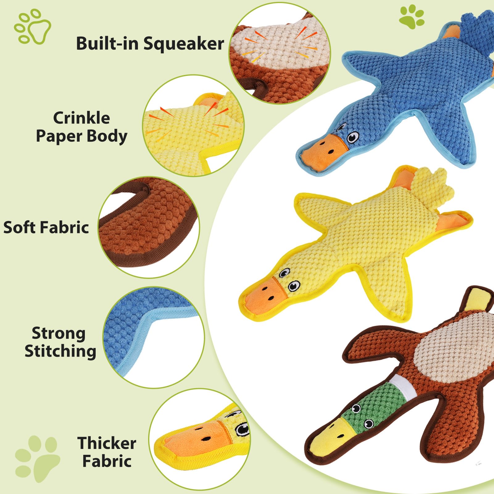 Eneston canard gros plan sur velours pineapple, durable et doux