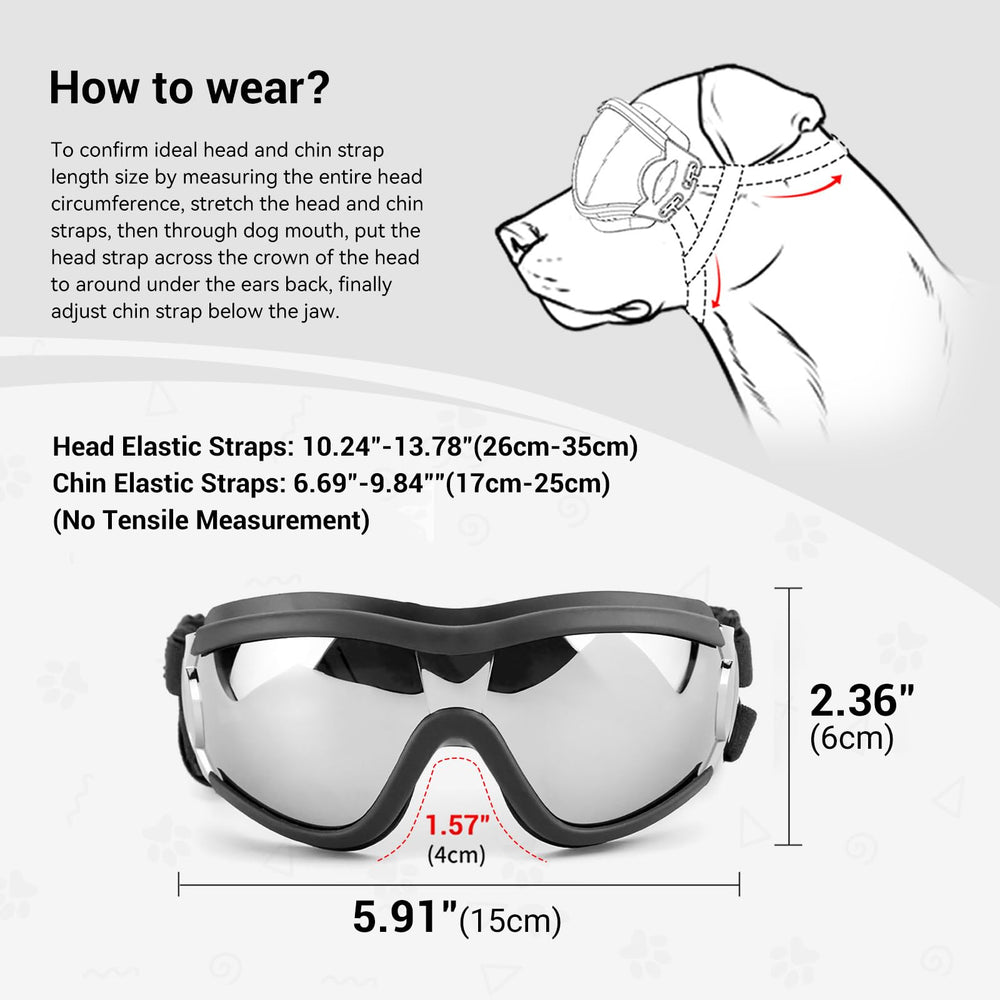 Enjoying lunette comparaison taille illustre ajustement pour chiens moyens à grands