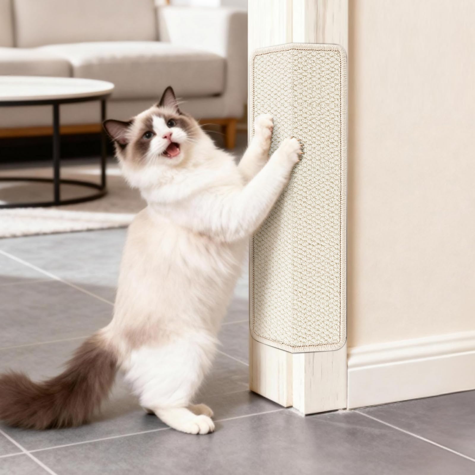ENONCI vue de face du panneau protège-porte montrant la forme adaptable et protection