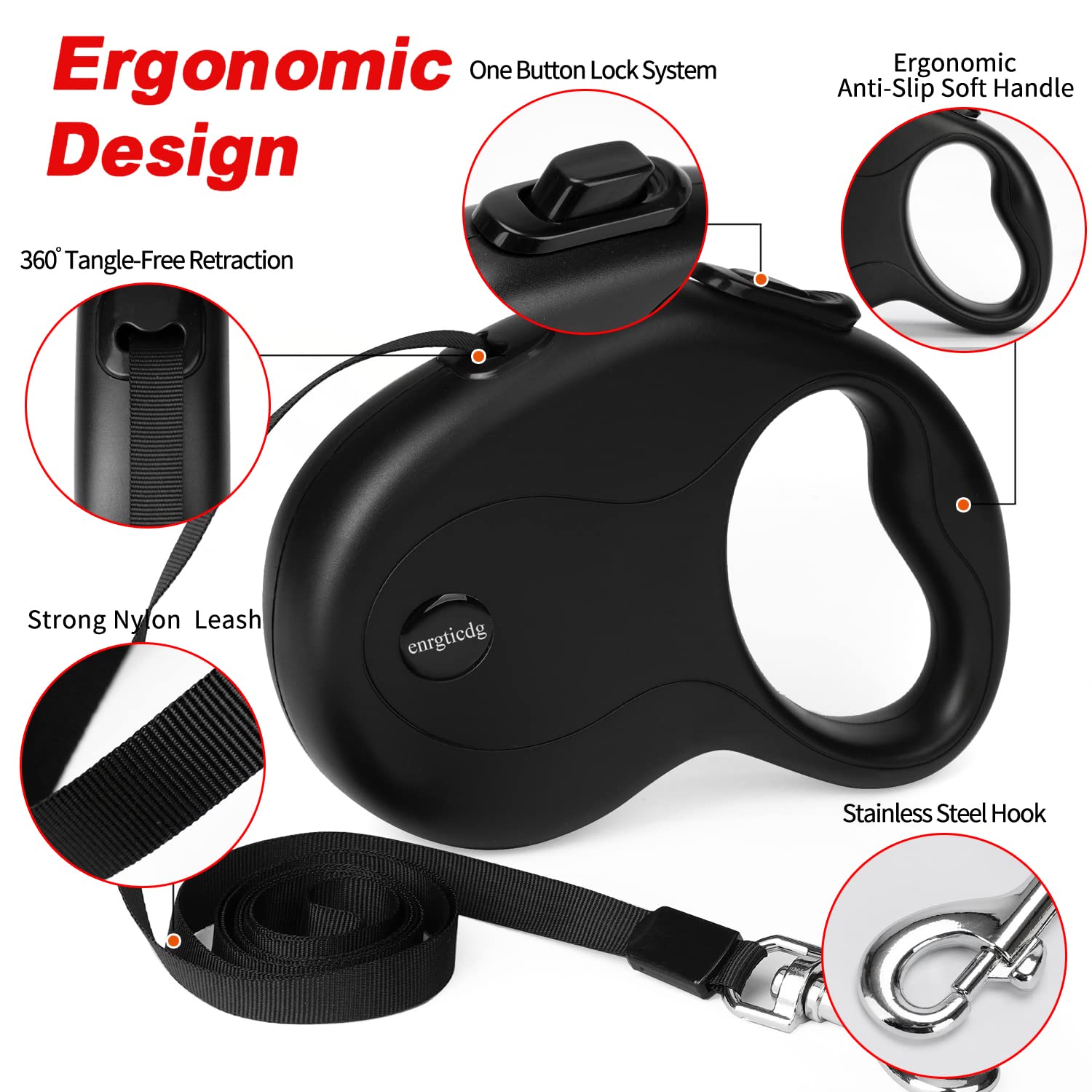 enrgticdg ressort en acier inoxydable zoom assurant rétraction fluide fiable