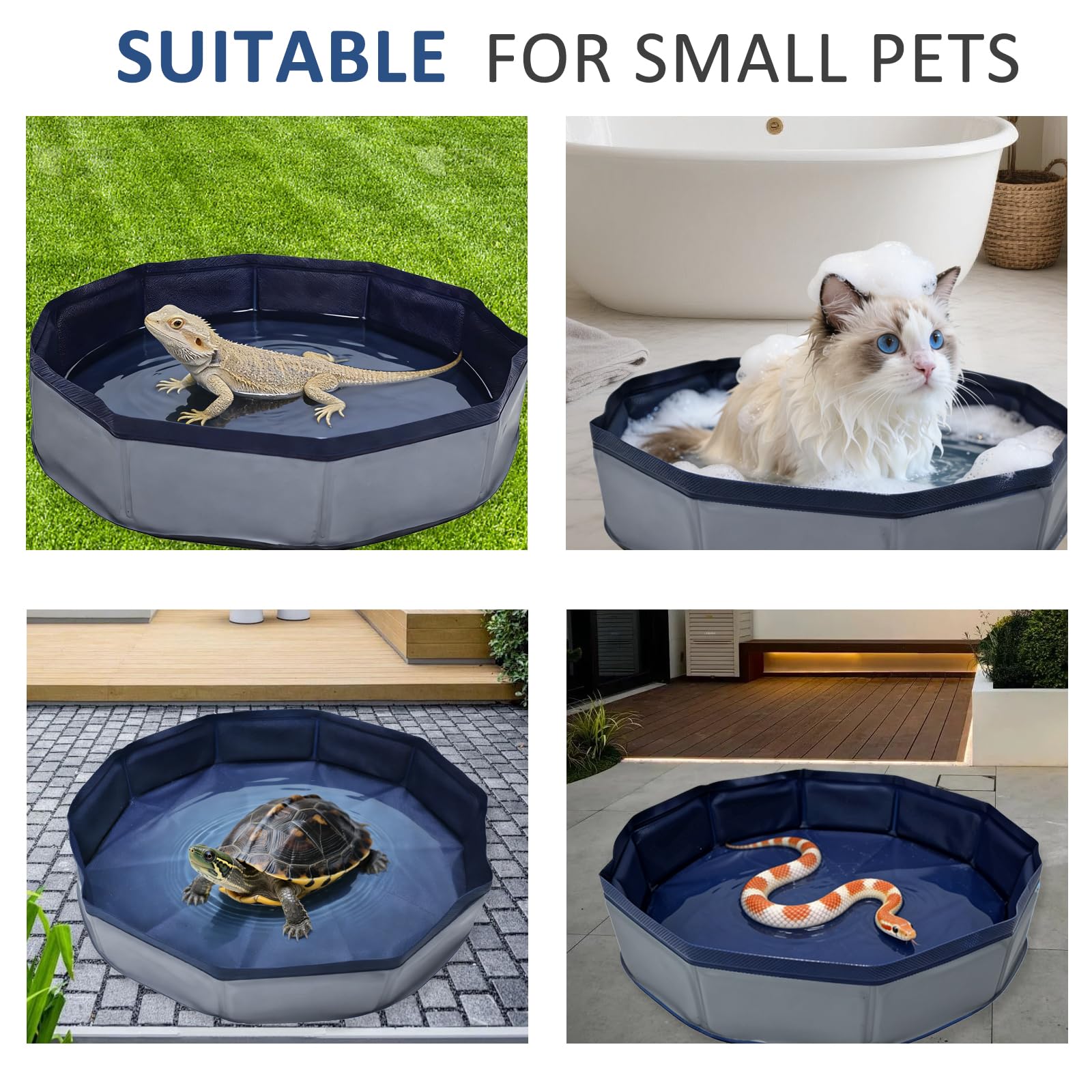 Eooqi baignoire en usage avec pogona pour bain confortable