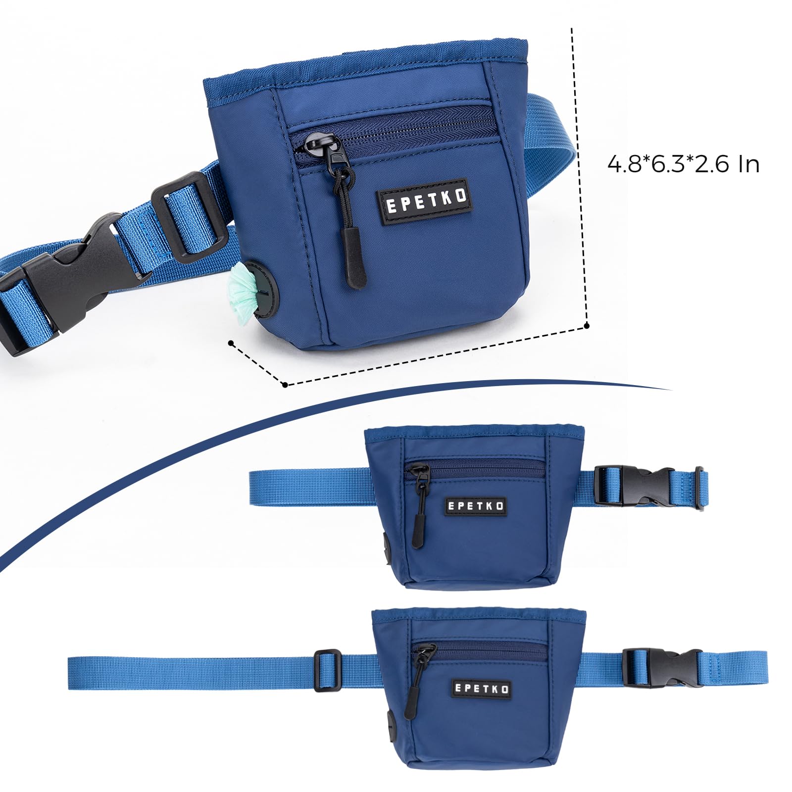 EPETKO distributeur de sacs latéral accès hygiénique en balade