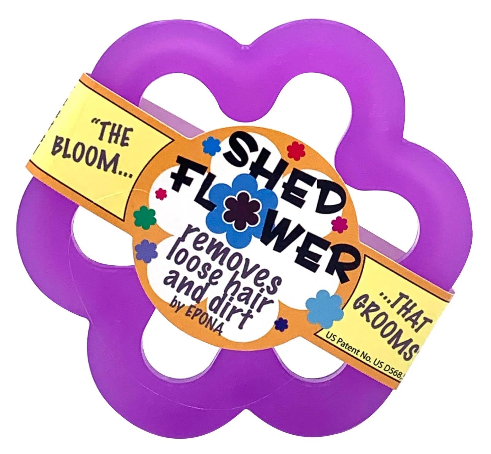 Epona Shed Flower Groomer face avant montrant la forme en fleur et prise confortable