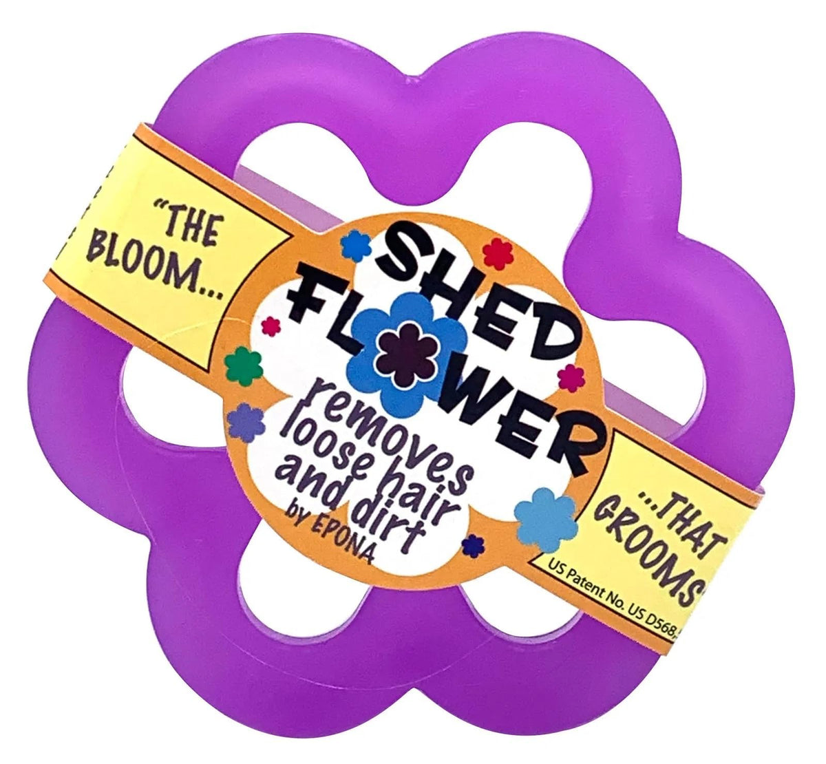 Epona Shed Flower Groomer face avant montrant la forme en fleur et prise confortable
