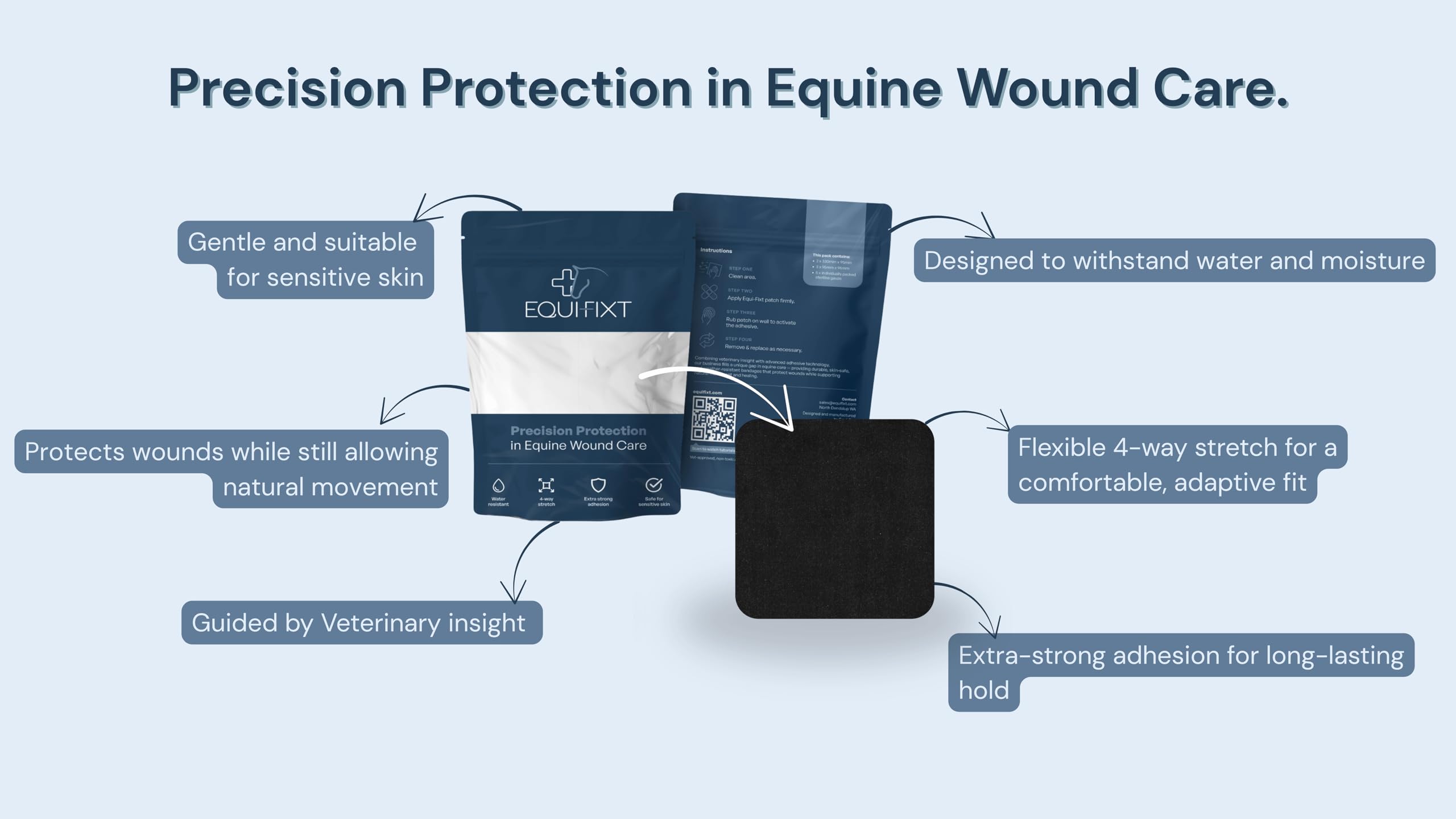 EQUI-FIXT gros plan matière 4-way stretch offrant confort et mobilité