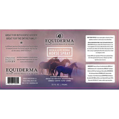 EQUIDERMA spray en action sur un cheval, application facile et rapide