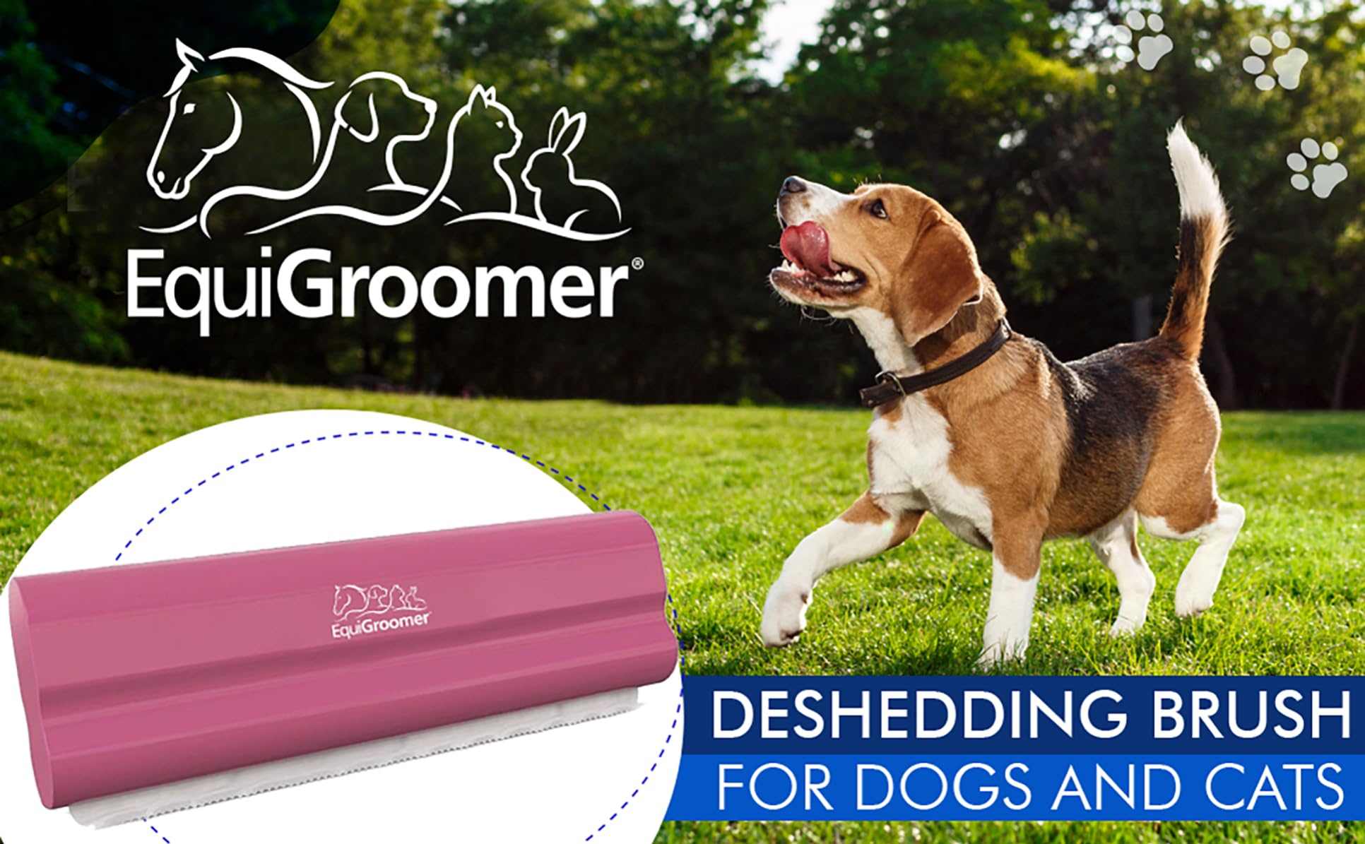 EquiGroomer dents acier inoxydable arrondies pour moins d'irritation