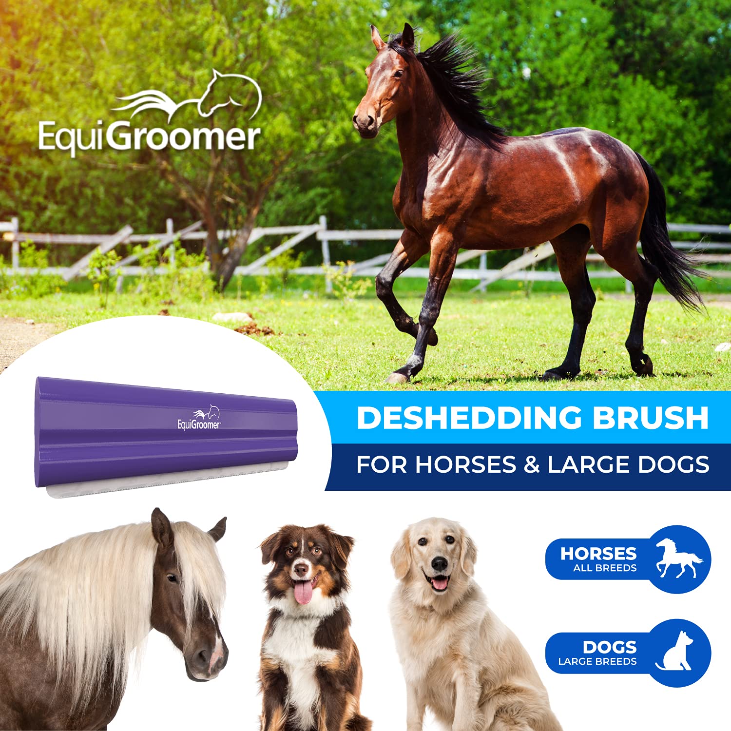 EquiGroomer poignée ergonomique prise en main pour confort prolongé