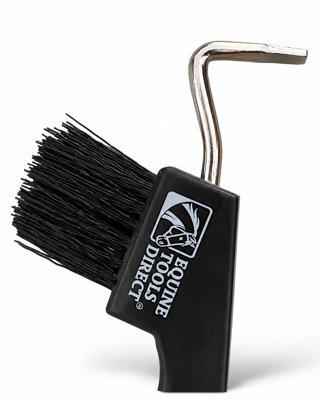 Equine Tools Direct gros plan sur la brosse montrant efficacité de nettoyage