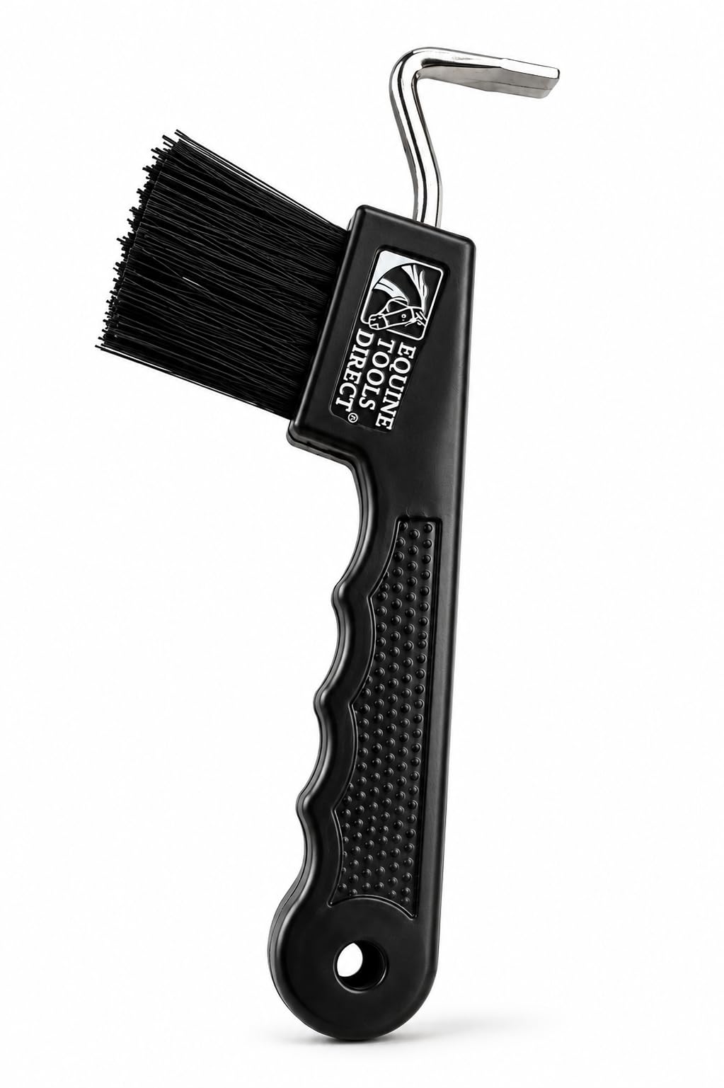 Equine Tools Direct vue de face montrant l'outil et la prise sécurisée