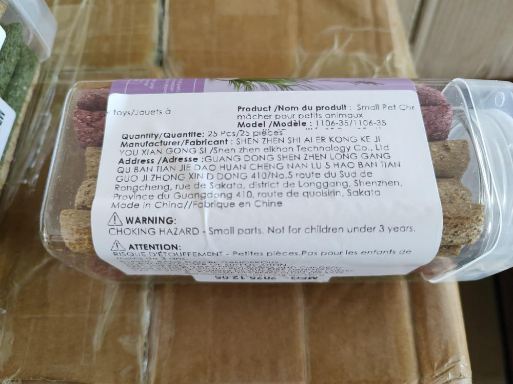 ERKOON bâtonnet coupé en morceaux adapté aux hamsters pour portions sûres