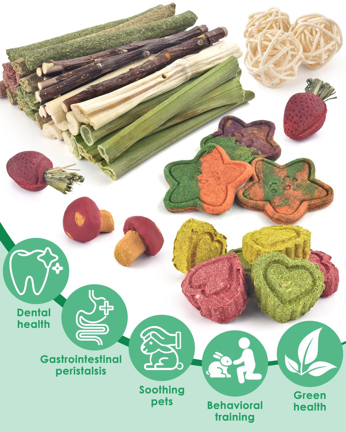ERKOON gros plan bois de pomme durable pour usure dentaire