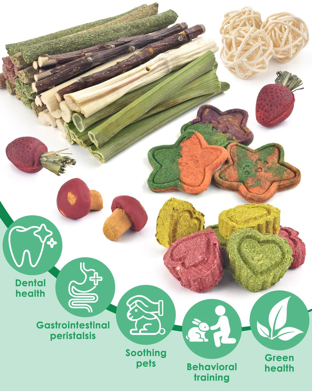ERKOON gros plan bois de pomme durable pour usure dentaire