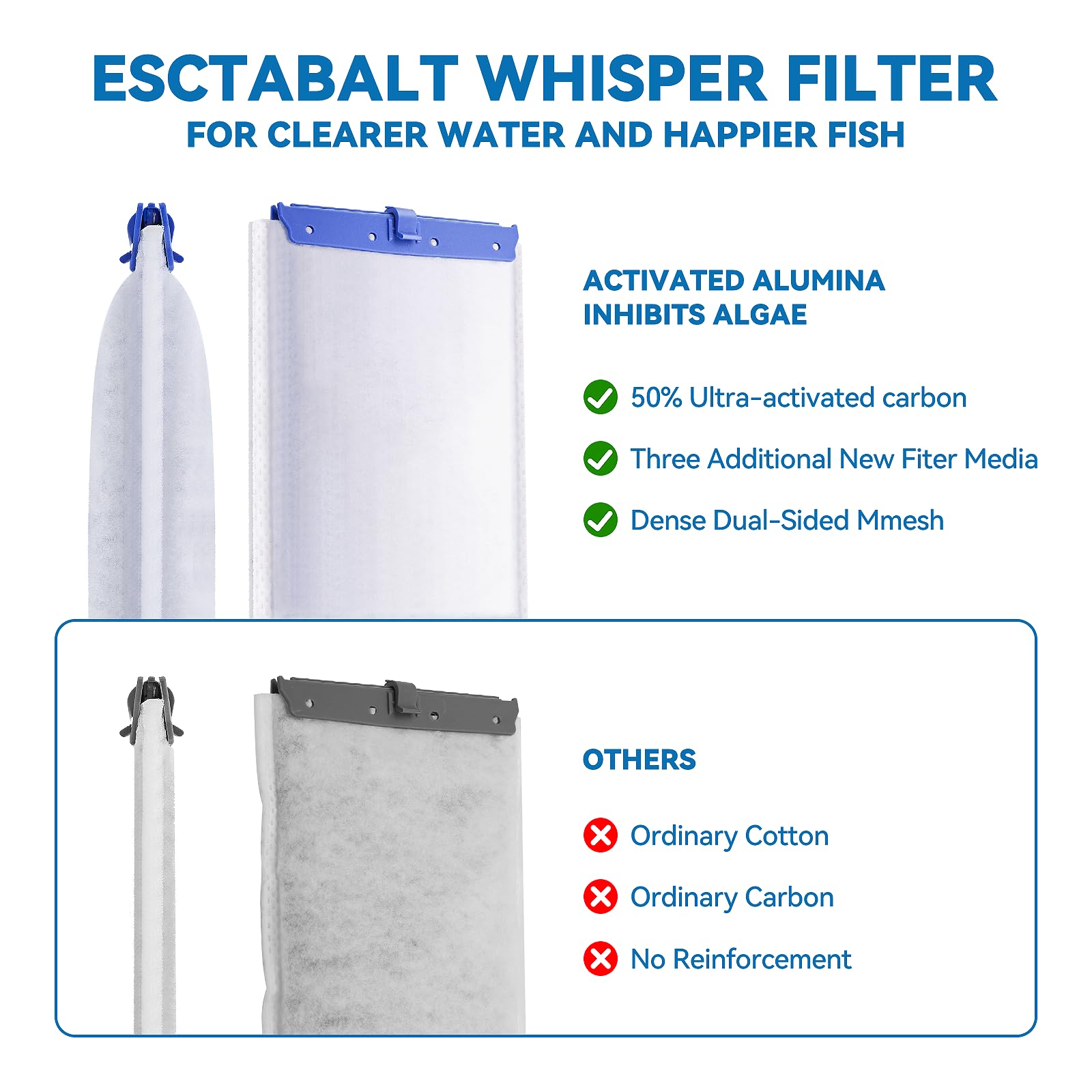 Esctabalt insertion d'une cartouche dans un filtre Tetra Whisper pour gain de temps