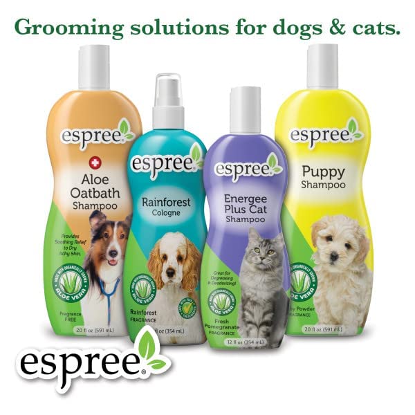 Espree en contexte avec chiot et chaton montrant pelage frais bénéfice douceur