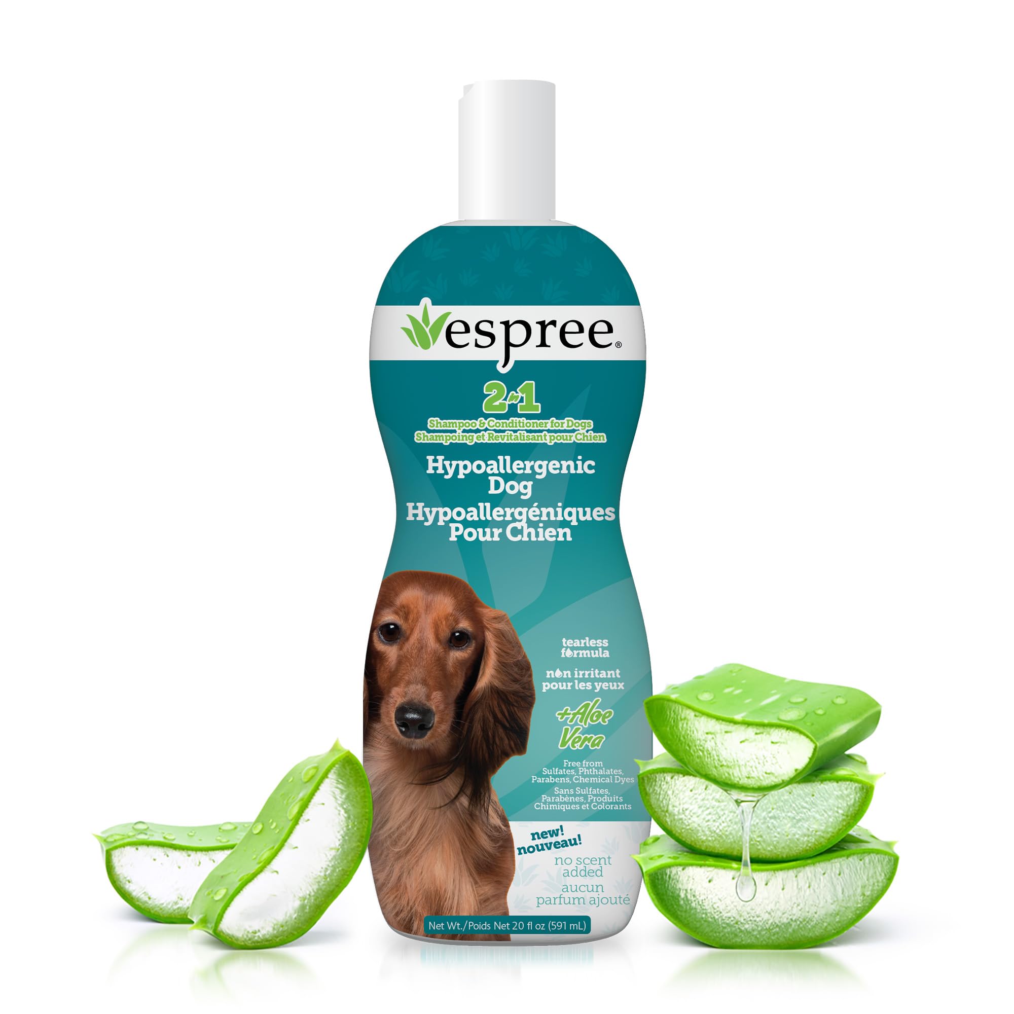 Espree emballage avant 20oz montrant ingrédients naturels et douceur