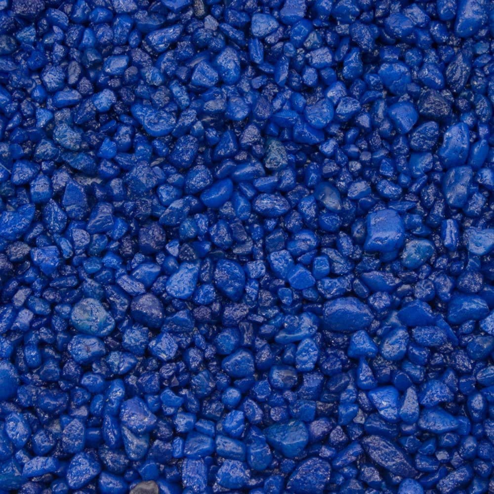 Estes Spectrastone gravier bleu en sachet montrant poids et bénéfice décoratif