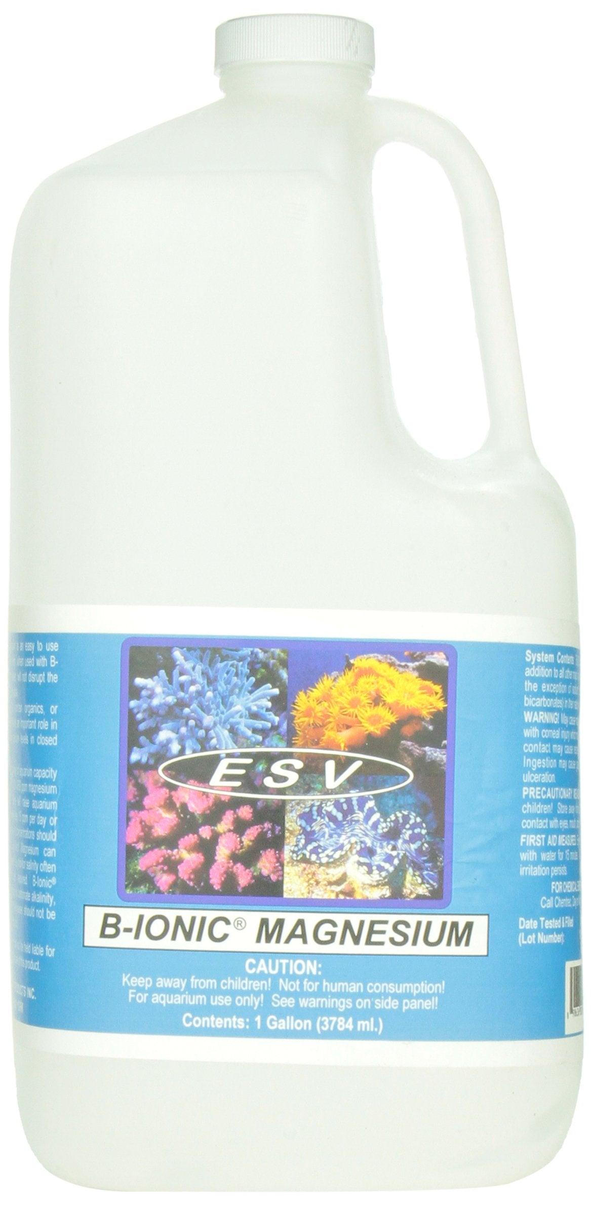 ESV Aquatics flacon Bionic Magnesium vue avant montrant étiquette claire et utilisation facile