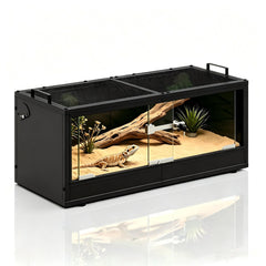 ETELI face avant du terrarium montrant une vue claire et accessible