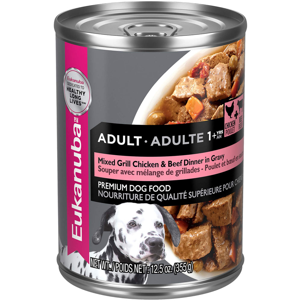 Eukanuba avant de la boîte montrant l'étiquette et bénéfice nutritionnel