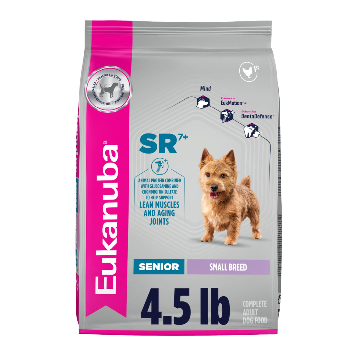 Eukanuba emballage face montrant le sac et bénéfice nutritionnel