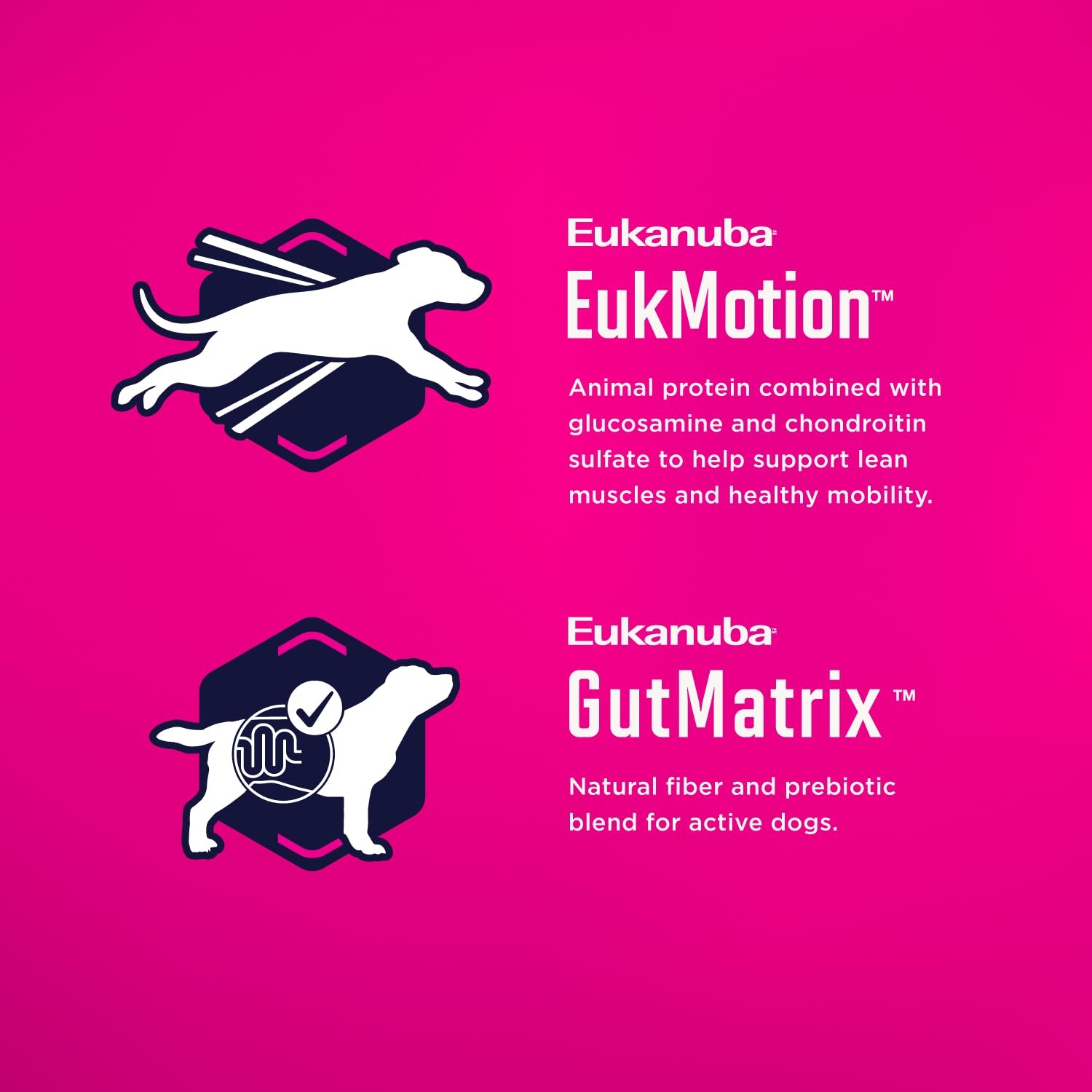 Eukanuba étiquette nutritionnelle précisant nutriments essentiels