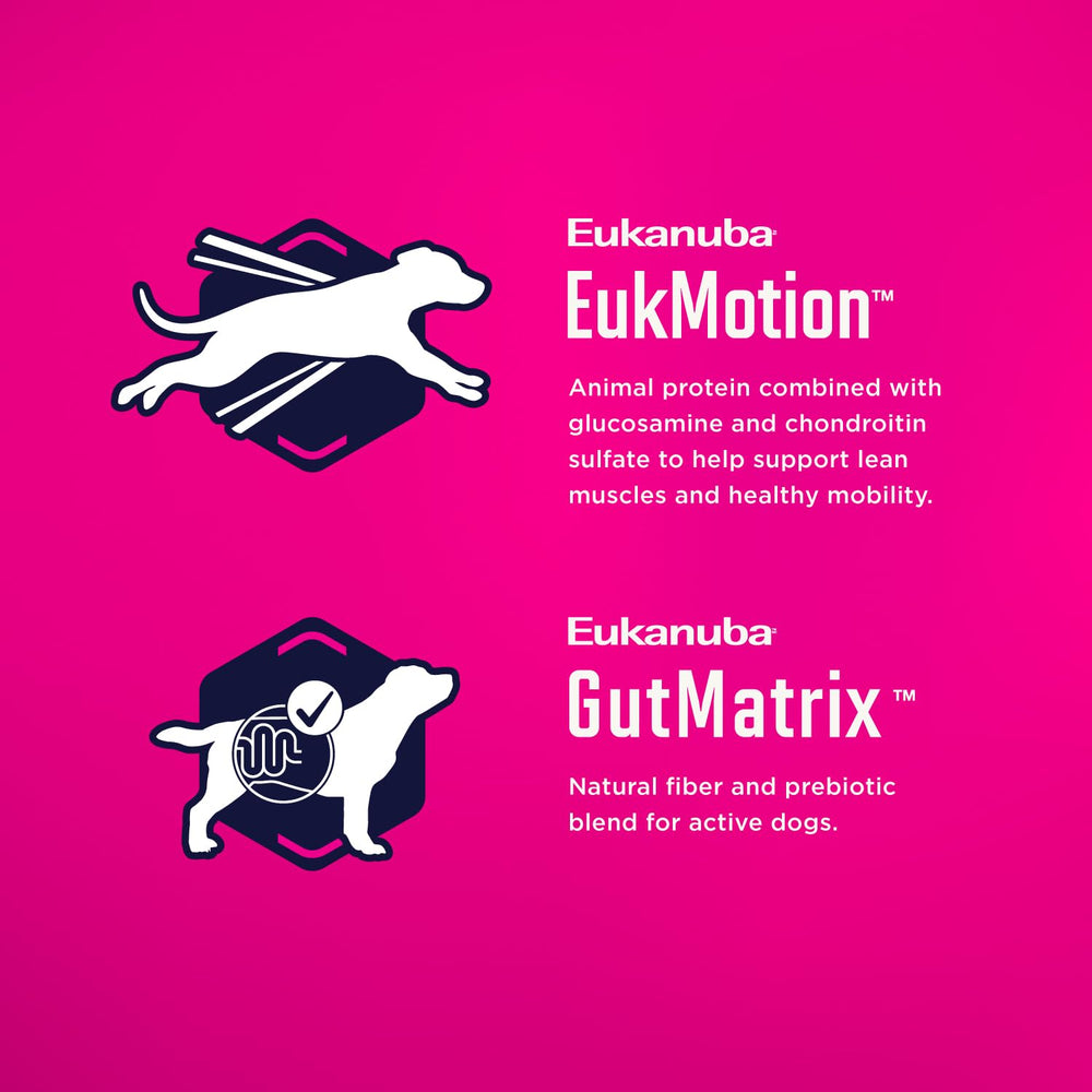 Eukanuba étiquette nutritionnelle précisant nutriments essentiels