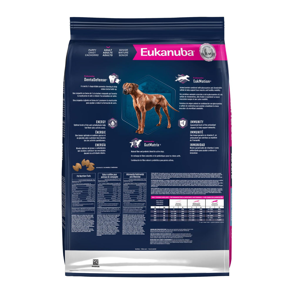 Eukanuba croquette en S DentaDefense™ favorisant mastication efficace