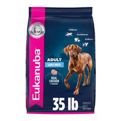 Eukanuba sac 35 lb face montrant emballage clair et avantages