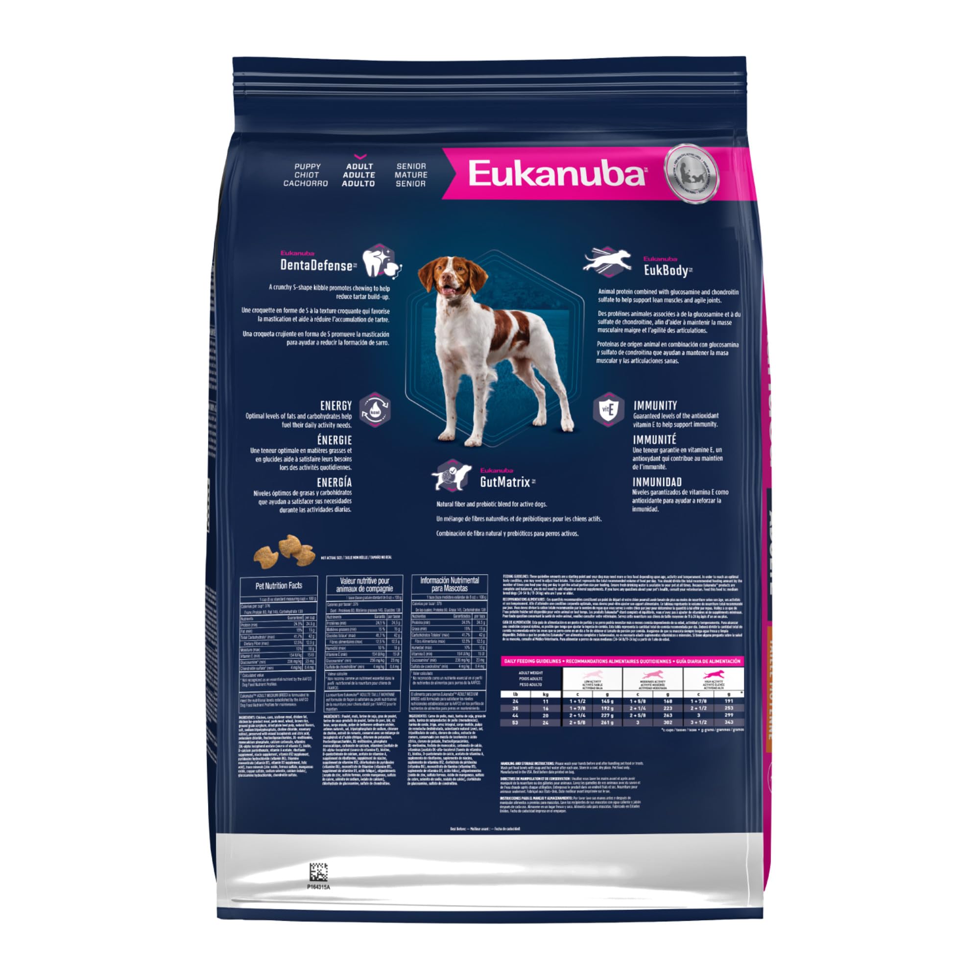 Eukanuba formes en S des croquettes améliorant l'action dentaire