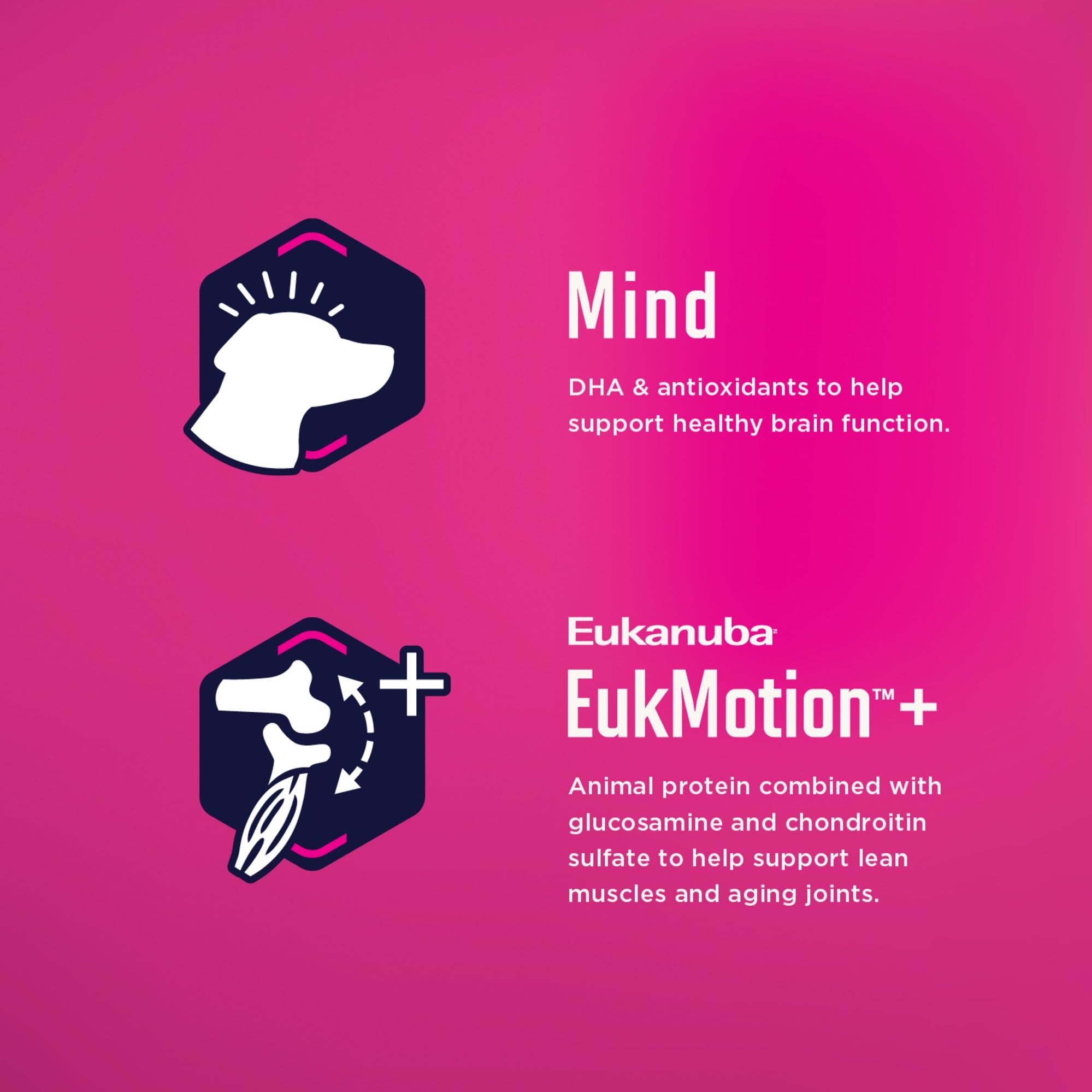 Eukanuba mains versant croquettes montrant facilité de service et appétence