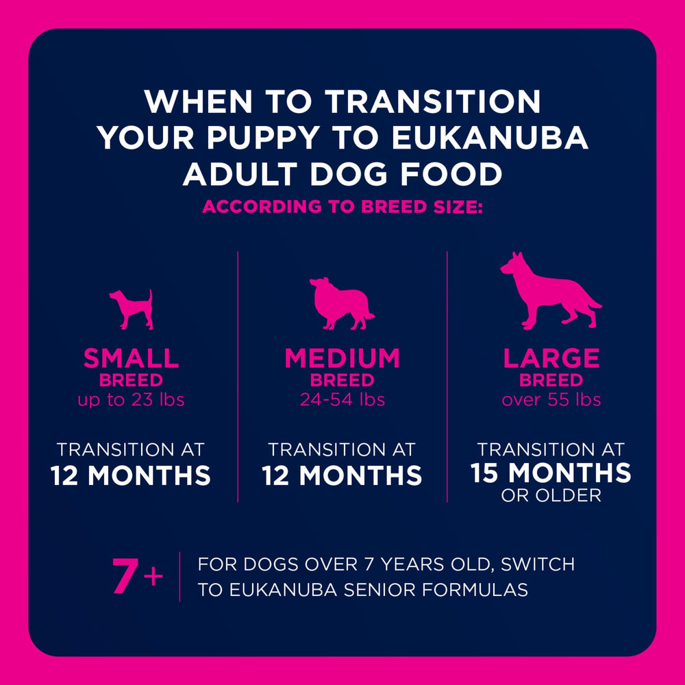 Eukanuba zoom sur ingrédients avec poulet en premier ingrédient pour protéines de qualité