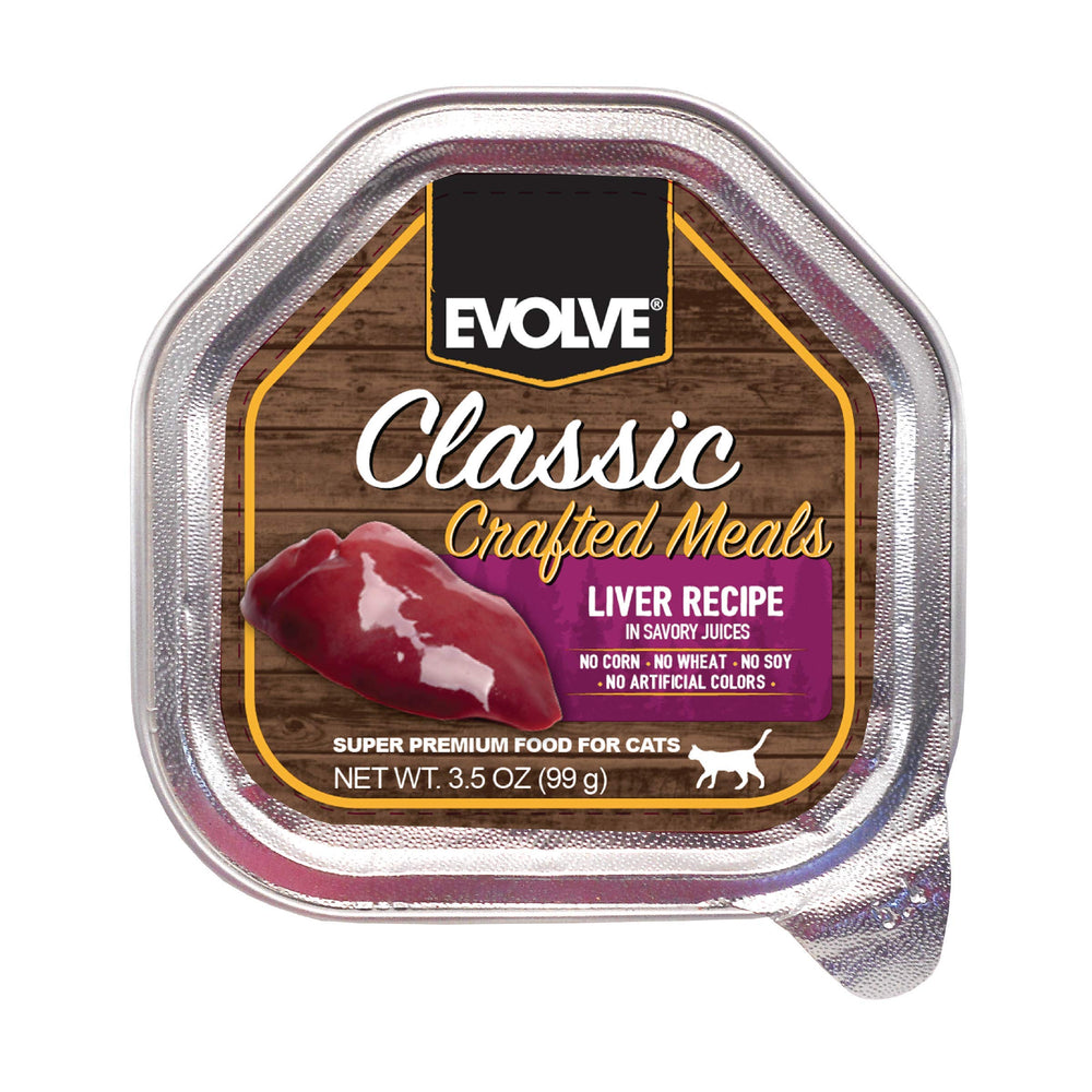 Evolve emballage avant pack de 15 montrant produit appétant et portion pratique
